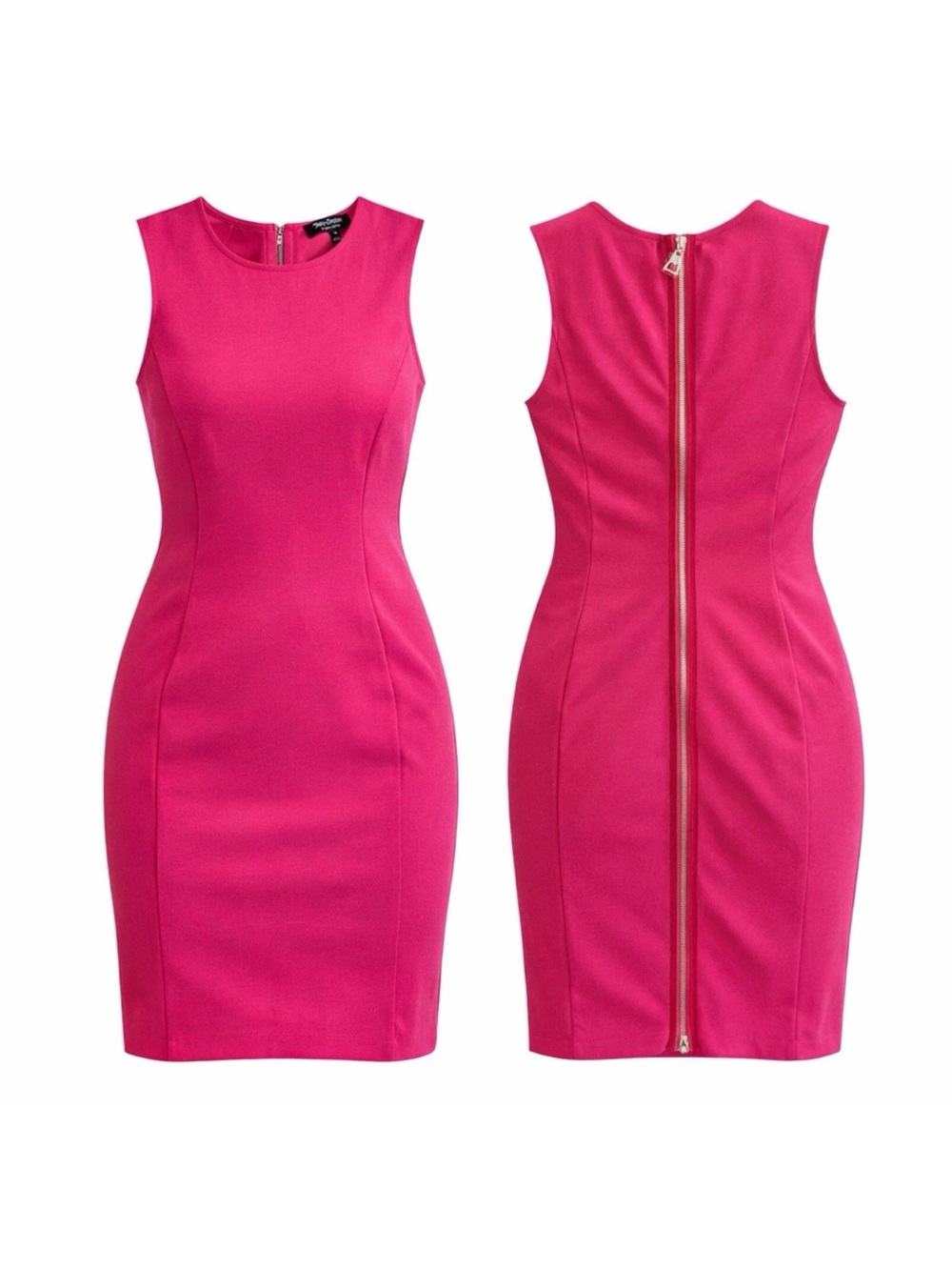 Juicy Couture Pink Bodycon Sheath Dress XS Y2K Barbiecore Coquette Glam